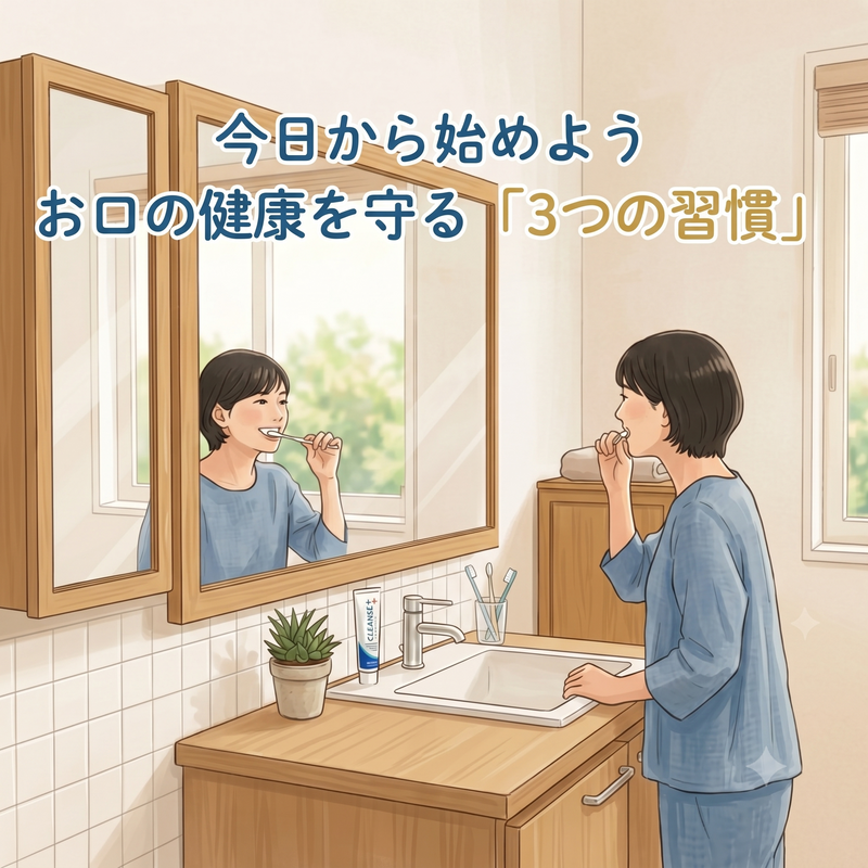 今日から始めよう。お口の健康を守る「3つの習慣」